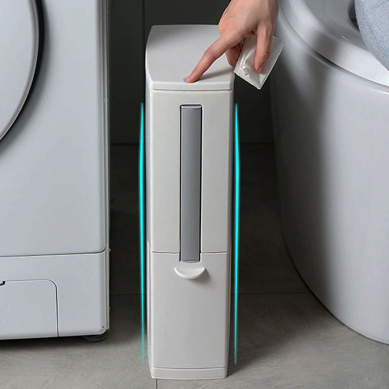 Trash Can with Cleaning Brush for the Bathroom product thumbnail 2