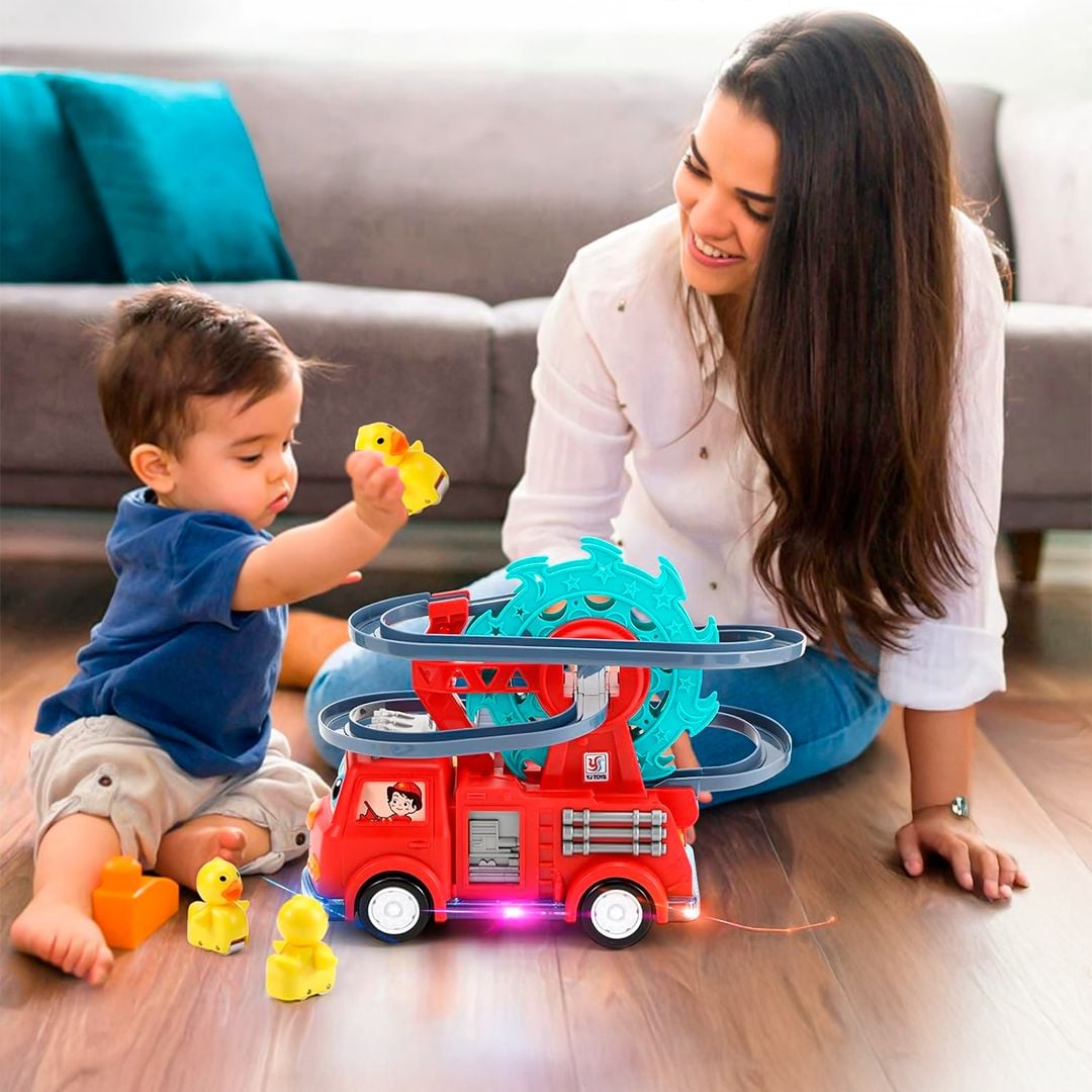 لعبة سيارة الإطفاء مع البطات للأطفال - 2