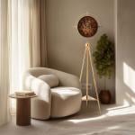 ساعة أرضية بتصميم تروس كلاسيكي