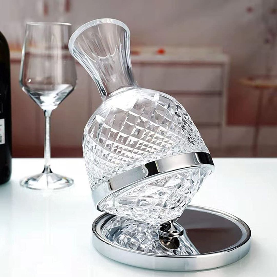 Crystal Glass Rotating Decanter product thumbnail 6