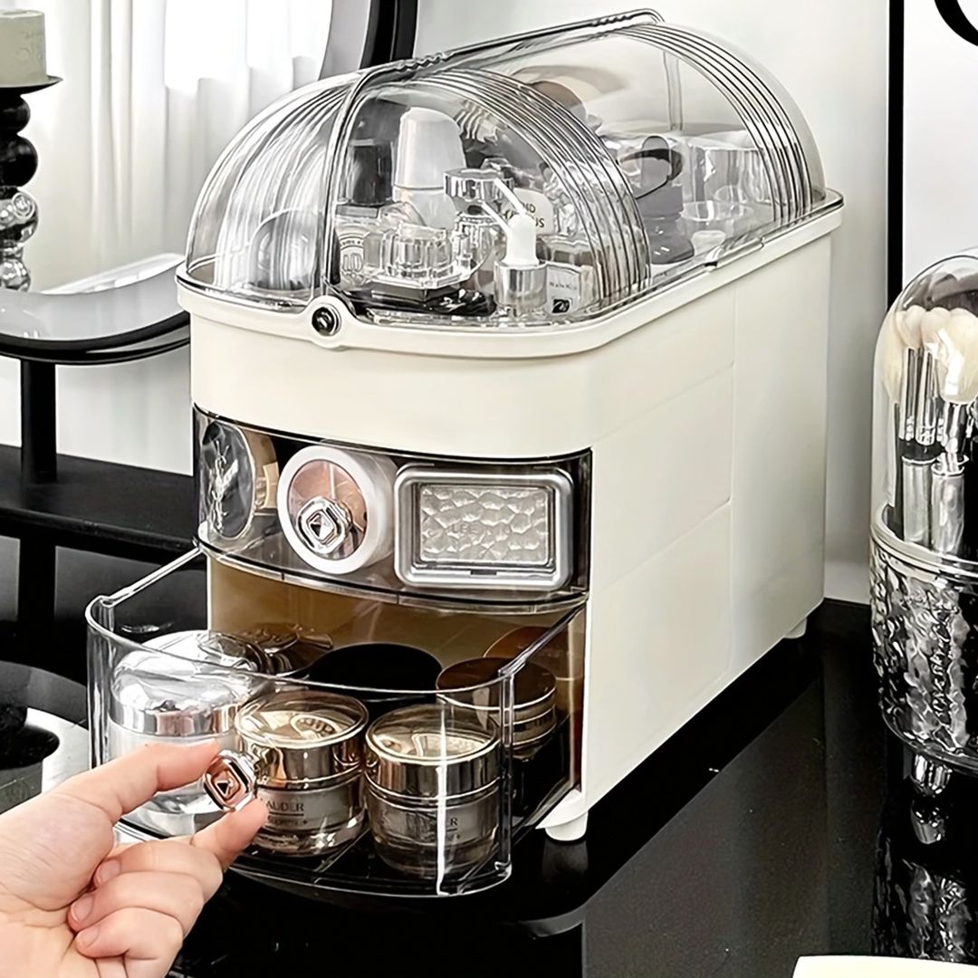 حافظة مكياج أنيقة مع غطاء شفاف - 5