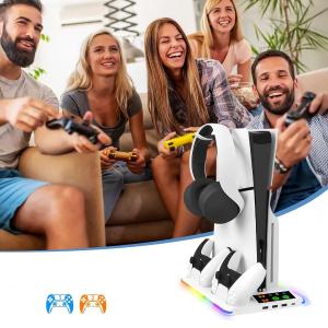 قاعدة تبريد و شحن بإضاءة RGB لجهاز PS5