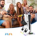 قاعدة تبريد و شحن بإضاءة RGB لجهاز PS5