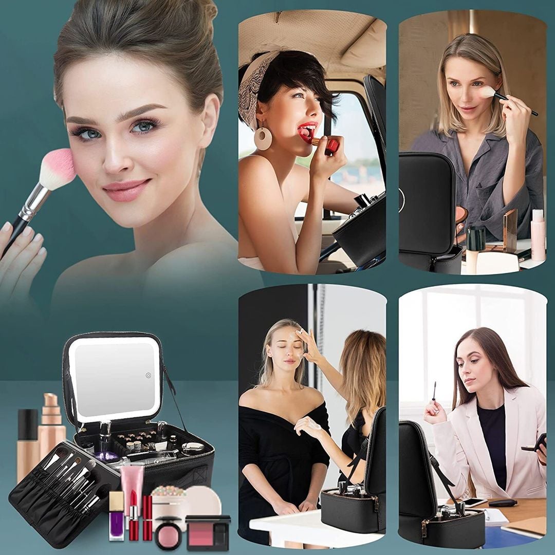 Cosmetic Storage Box With LED light Mirror product thumbnail 3