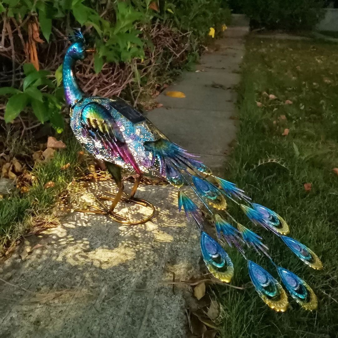 Peacock Statues with Solar Lights product thumbnail 4