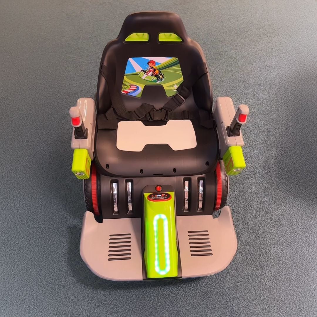 كرسي قيادة كهربائي للأطفال مع إضاءة ليزر تفاعلية - 1