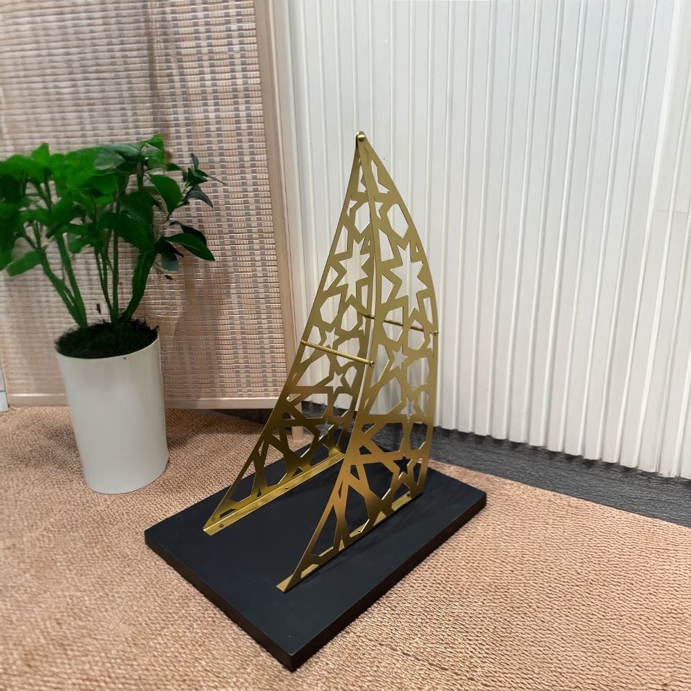 ديكور هلال رمضاني ذهبي فاخر من روح - 5