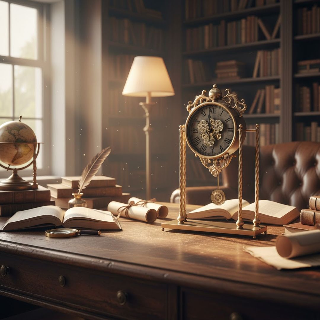 ساعة تروس بتصميم كلاسيكي عتيق - 9