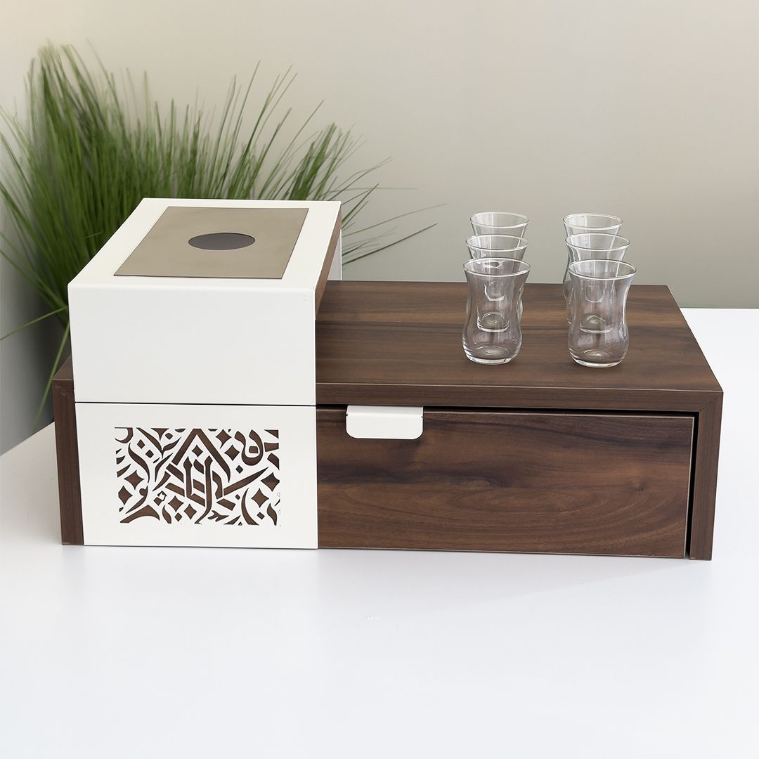 صندوق ضيافة خشبي انيق من روح - 1
