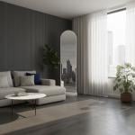 مرآة طولية مع رفوف تخزين خلفية مدمجة - 12