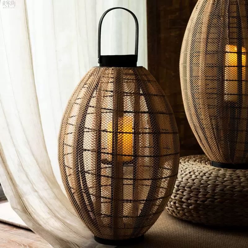 Wooden Candle Lantern 85 CM product thumbnail 2