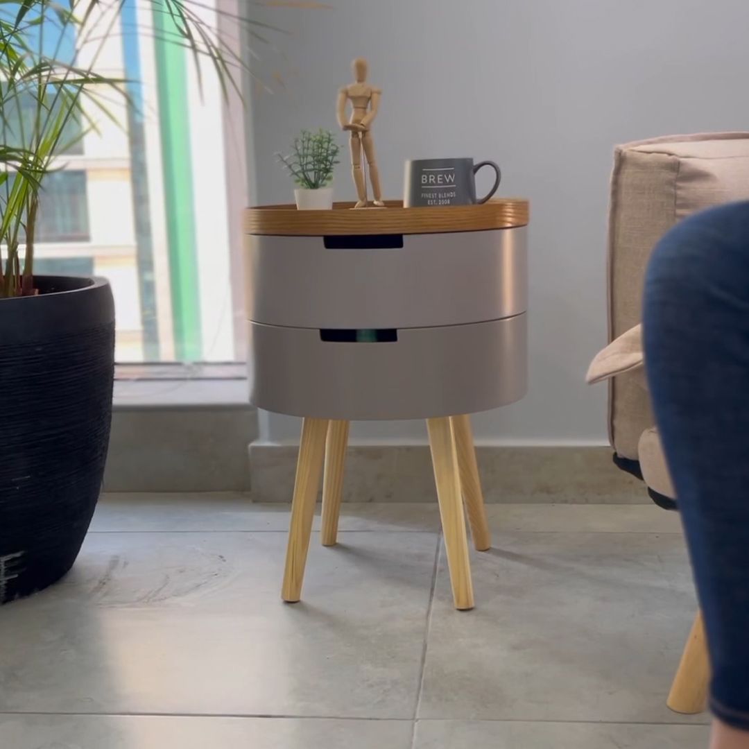 Round Side Table With Two Drawers product thumbnail 13