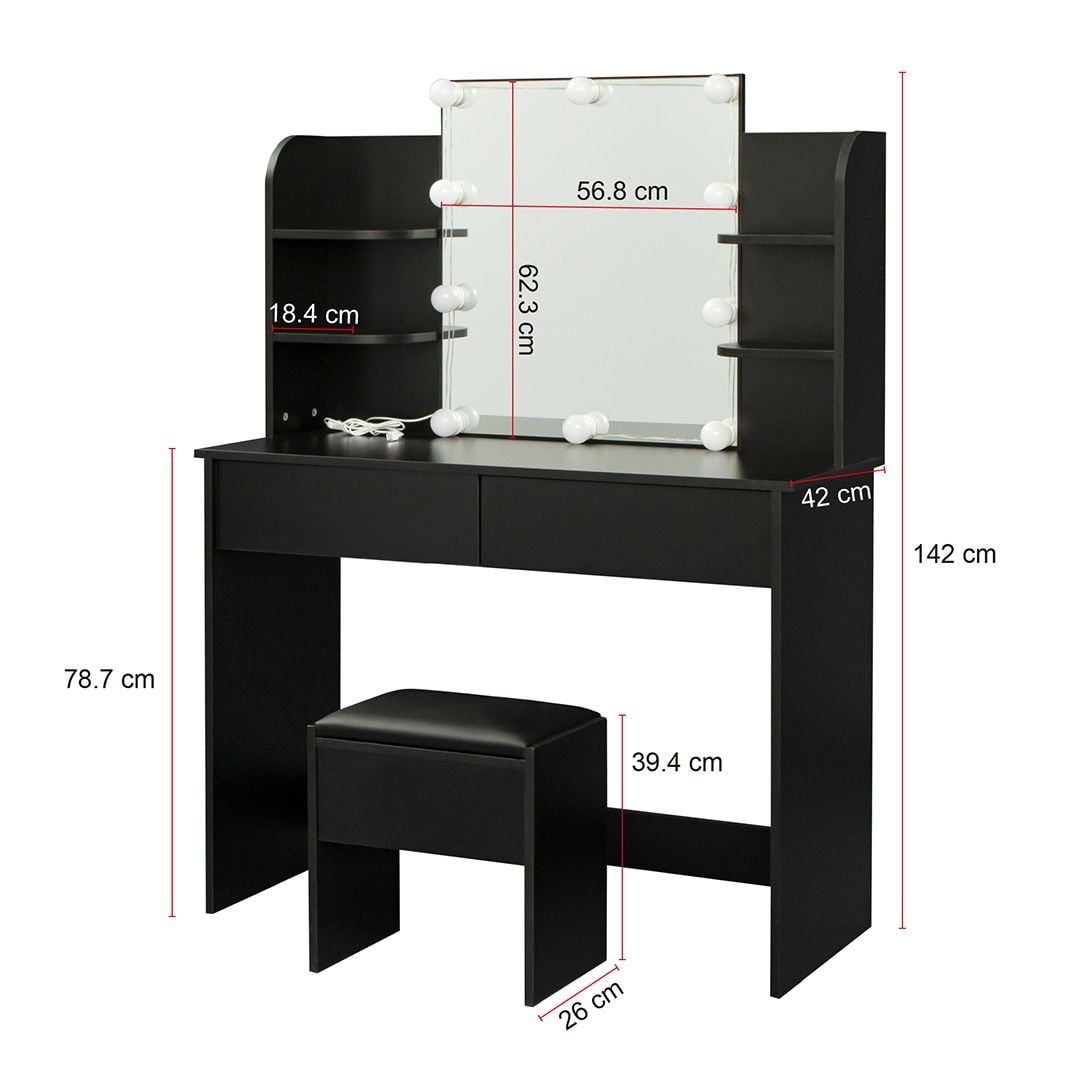 Dresser With illuminated Mirror And Shelves product thumbnail 11