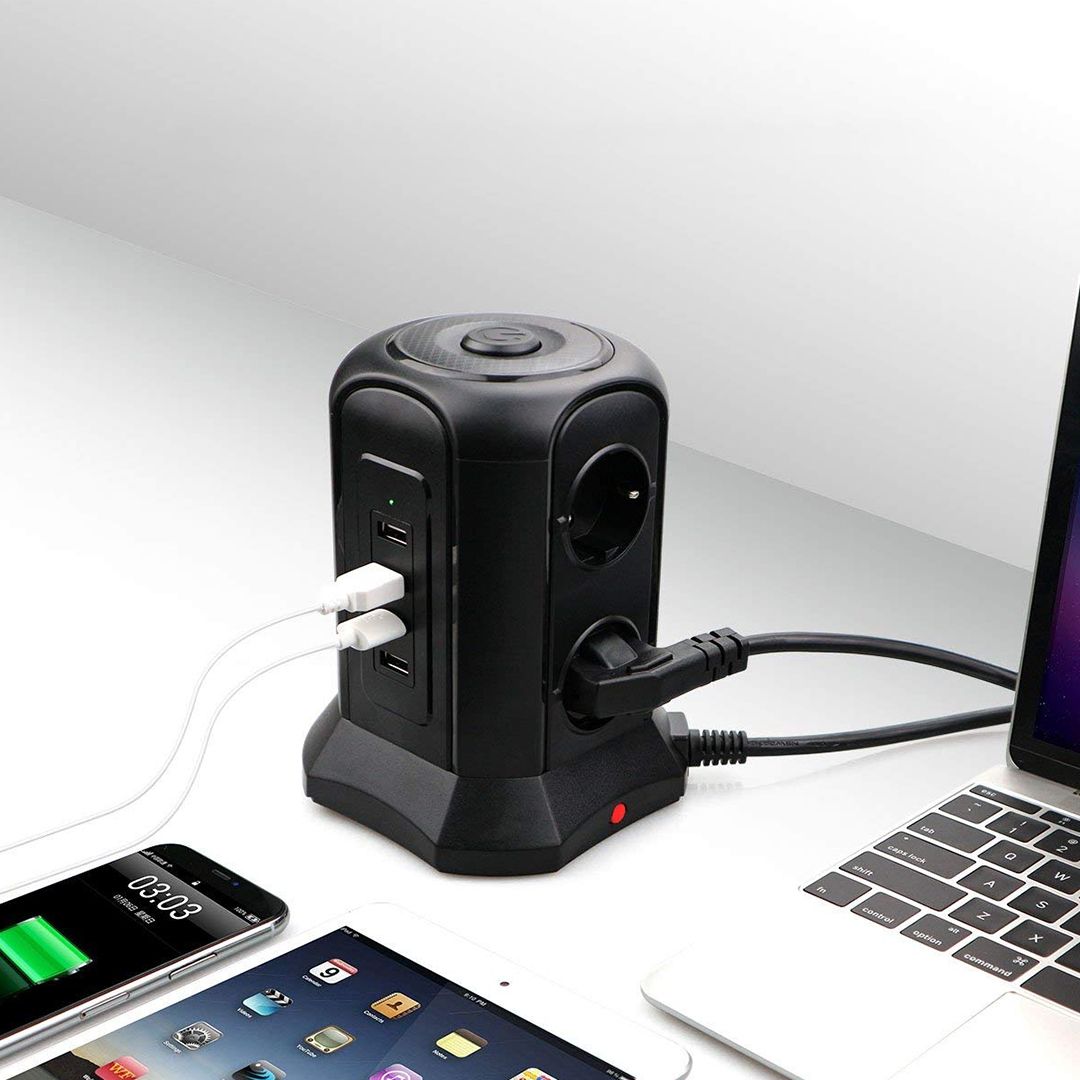 Multiple Power Socket with Wireless Charging B