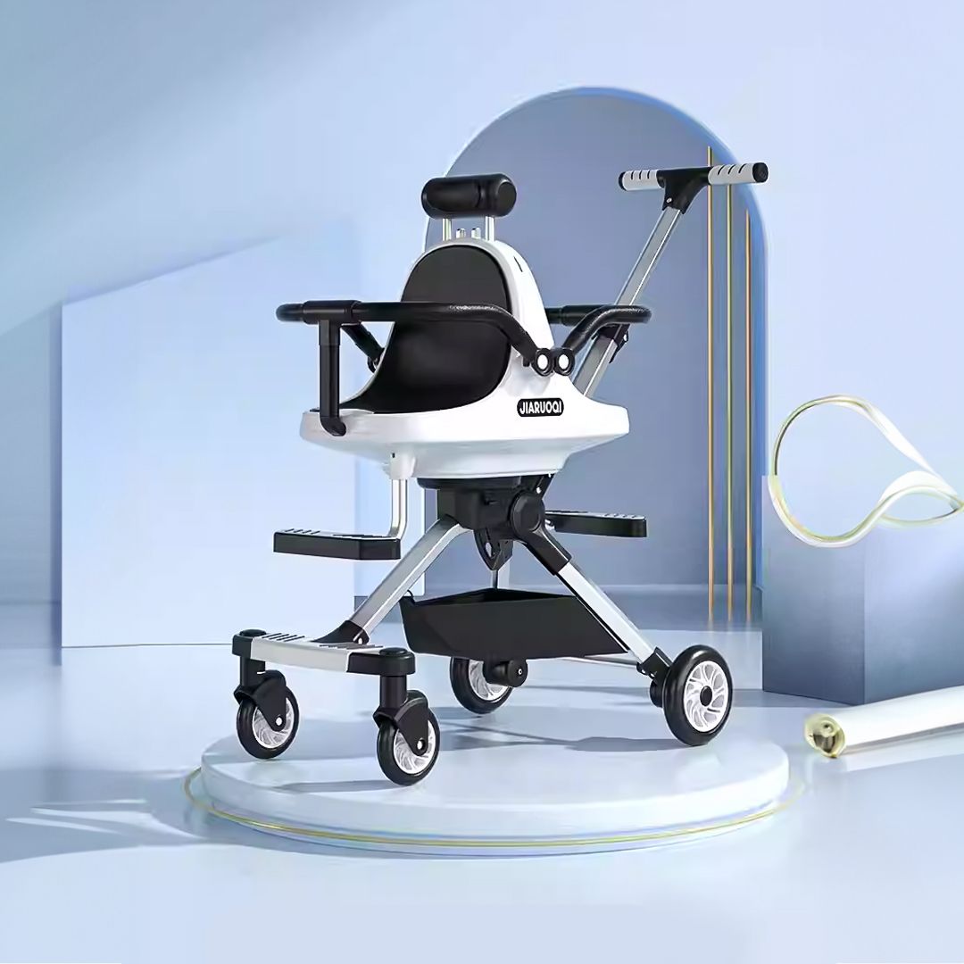 عربة أطفال مزدوجة بأربع عجلات كبيرة	 - 6