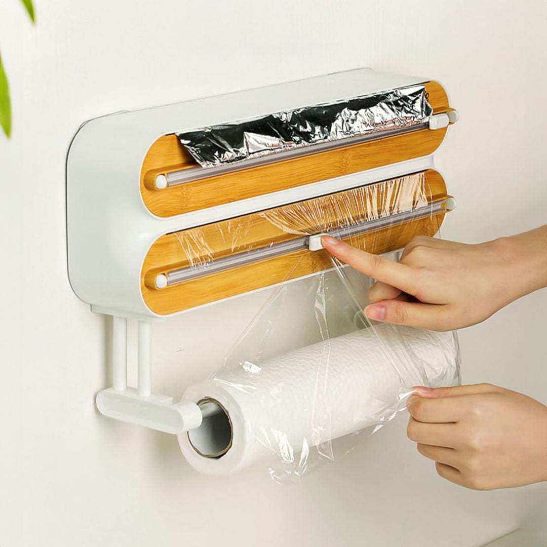 موزع تغليف مزدوج مع حامل للمناديل - 4