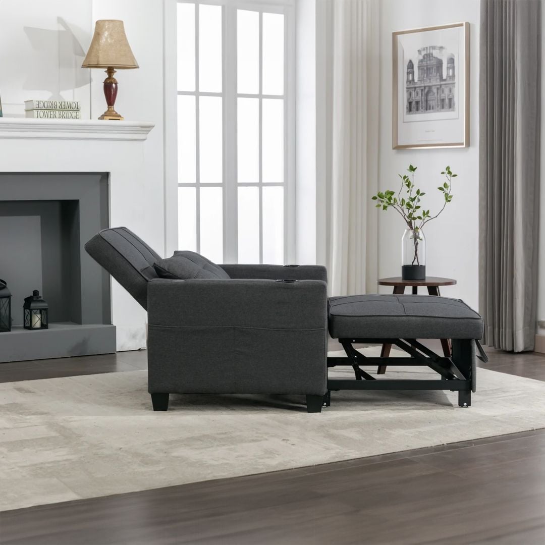 أريكة و سرير بتصميم عصري مع حاملات للأكواب - 3