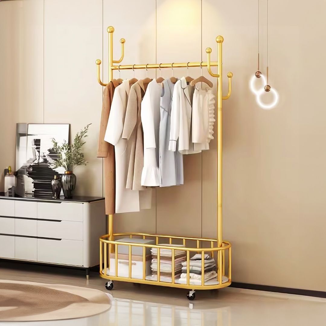 Clothes Stand with Wheels and Basket product thumbnail 5