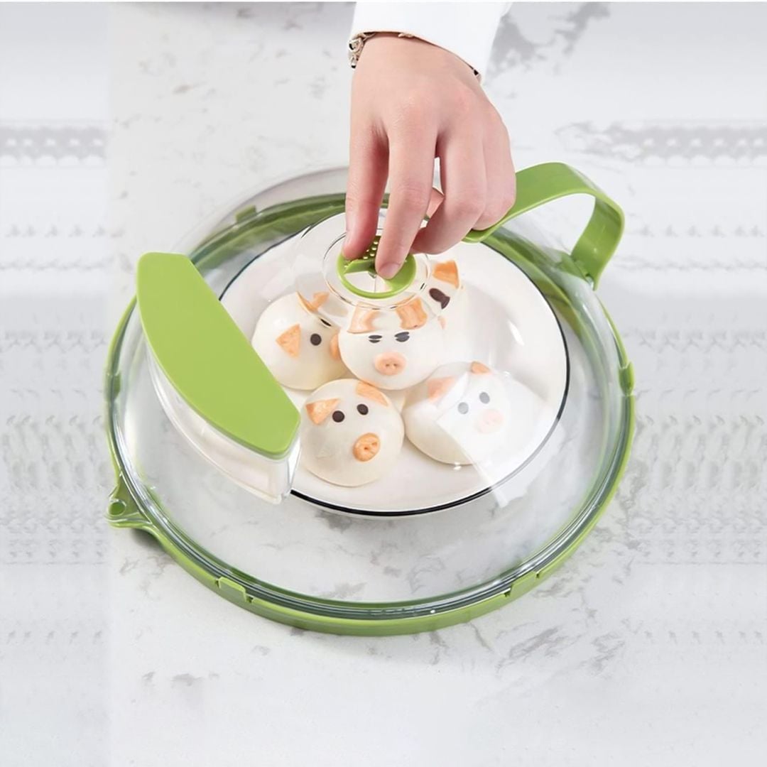 غطاء تسخين الطعام بالميكروويف مع فتحة للبخار - 9