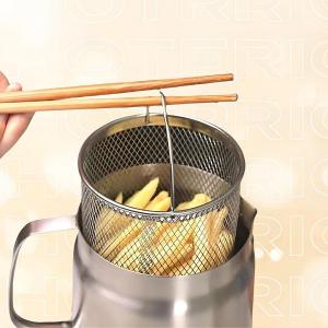 مقلاة زيت عميقة مع مصفاة - 4