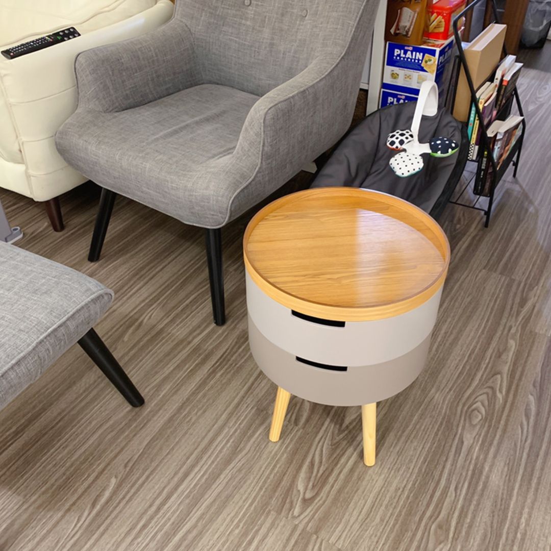 Round Side Table With Two Drawers product thumbnail 12