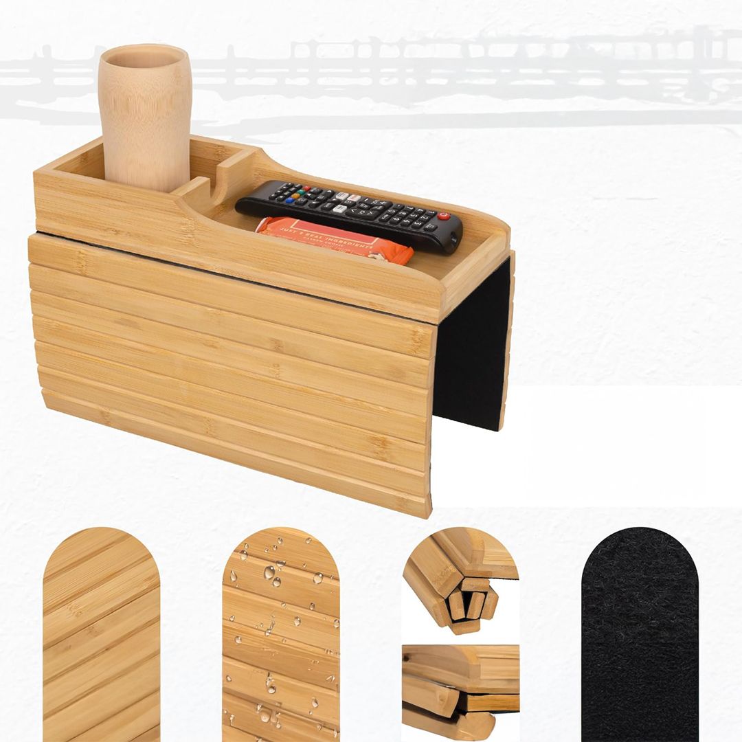 Bamboo Sofa Armrest Tray - 8