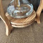 ستاند أرجيلة خشبي فاخر بسطح مقسّم للتسالي من روح - 21