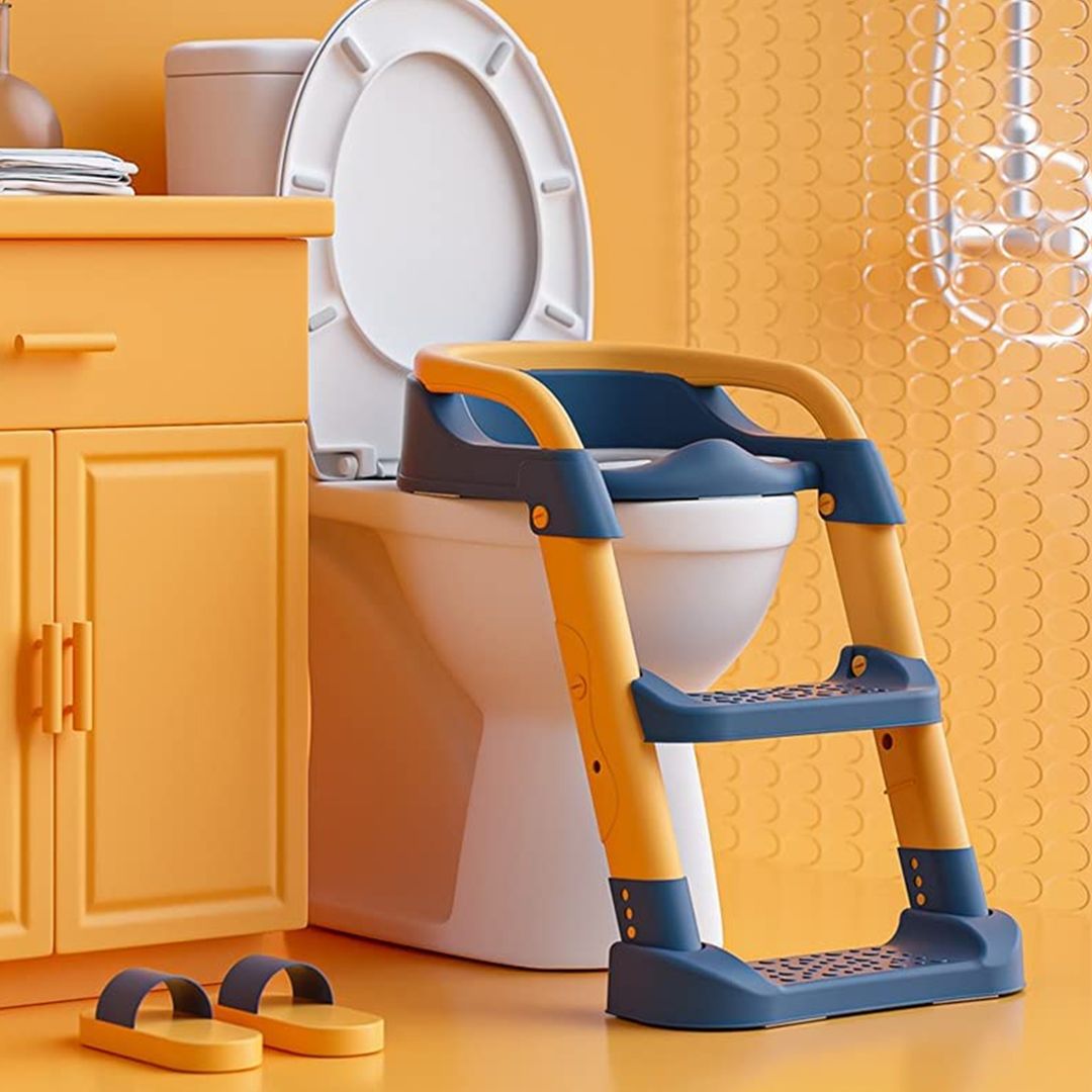 مقعد تدريب على الحمام مع سلم - 3