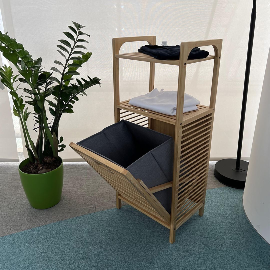 Laundry Basket with Wooden Shelves product thumbnail 2