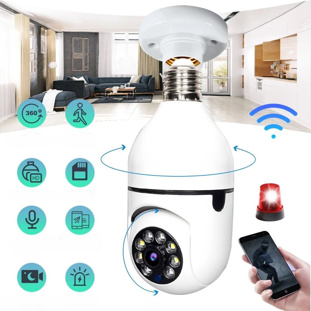 كاميرا مراقبة لاسلكية على شكل لمبة - 11
