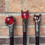 Walking Cane with Crystal Ball Handle - 2