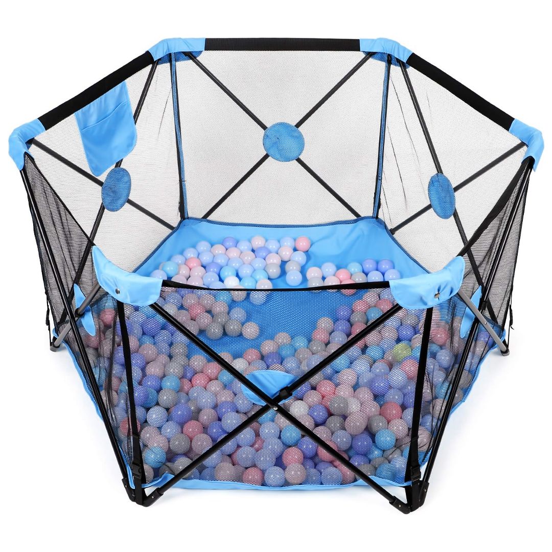 سياج قابل للفتح والتخزين بسهولة للأطفال - 7