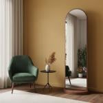 مرآة طولية مع رفوف تخزين خلفية مدمجة - 7