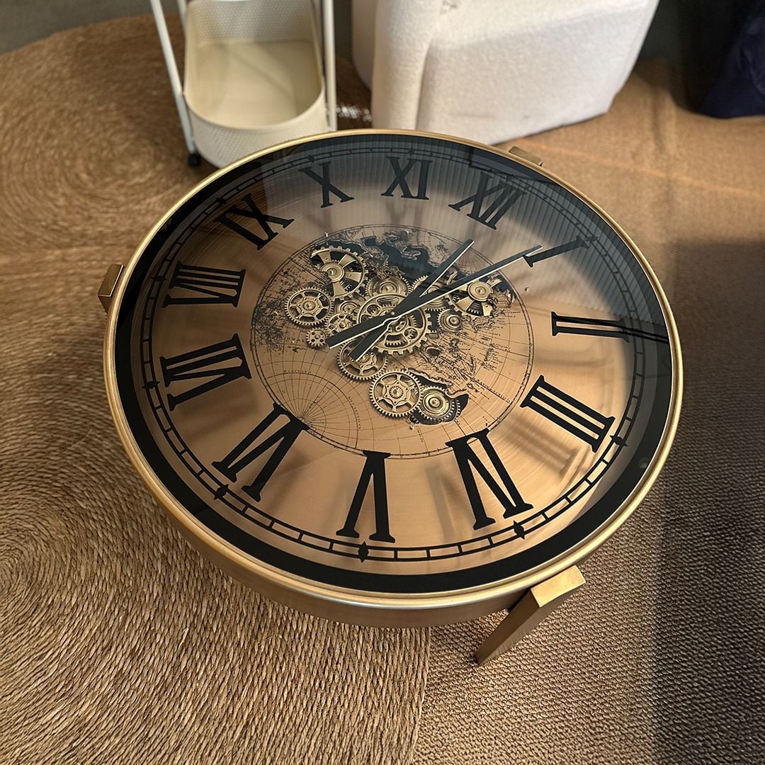 طاولة كلاسيكية بتصميم ساعة تروس فاخرة - 2