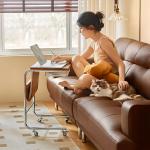 طاولة جانبية متحركة مع حامل للكتب - 5