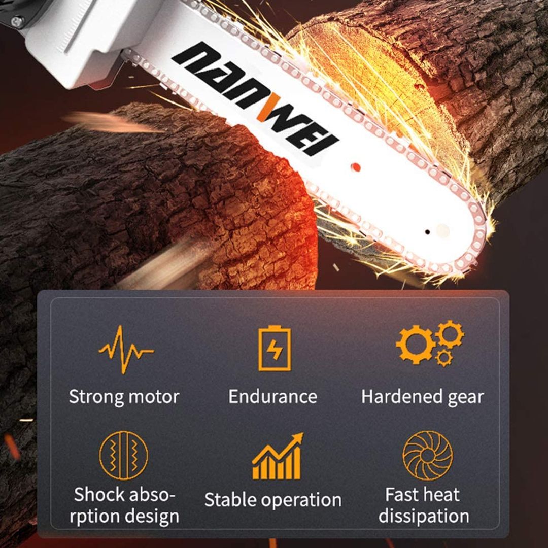 Cordless Handheld Chainsaw - 10 Inch - 12