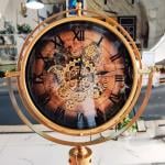 ساعة أرضية بتصميم تروس كلاسيكي - 4