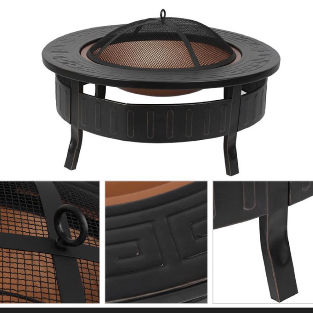 3 in 1 Fire Pit Brazier Round BBQ product thumbnail 12