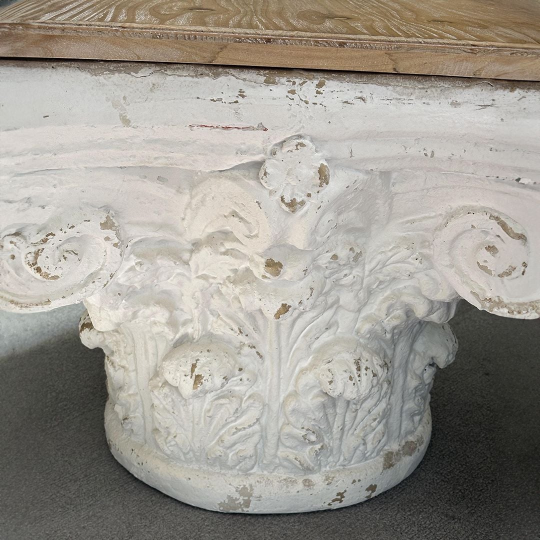 طاولة وسط بقاعدة انتيك حجرية - 7