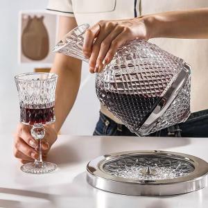 طقم تقديم كريستال مع ستاند للكؤوس - 3