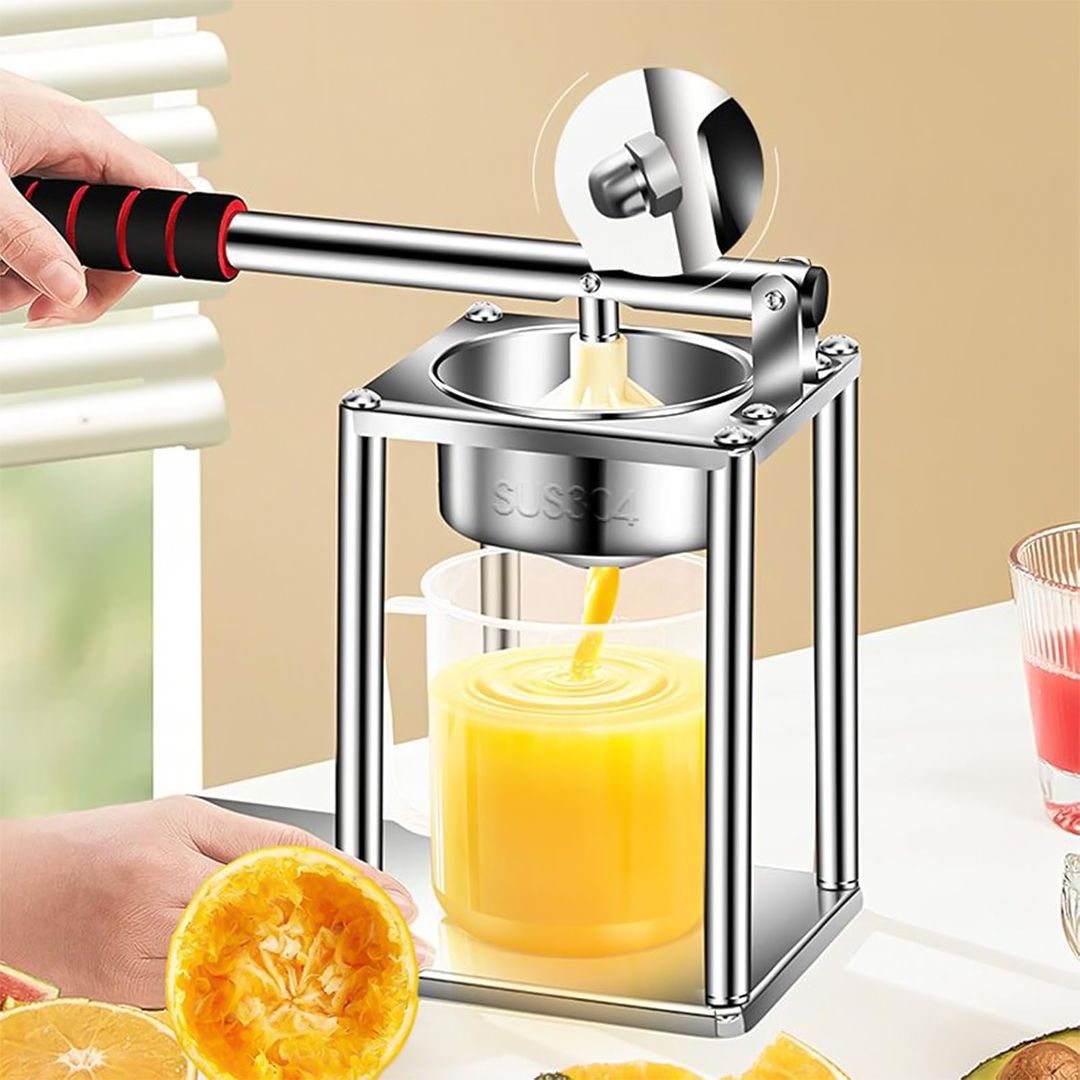 عصارة يدوية متينة من الستانلس ستيل - 4