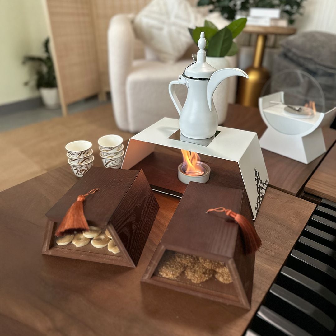 طقم تقديم القهوة العربية و الضيافة من روح - 12