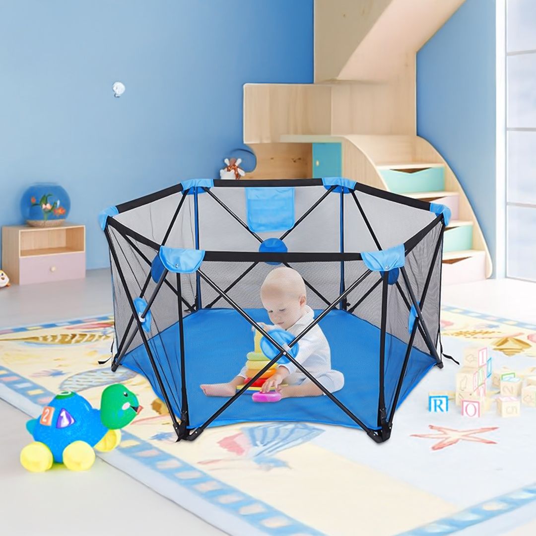 سياج قابل للفتح والتخزين بسهولة للأطفال - 2