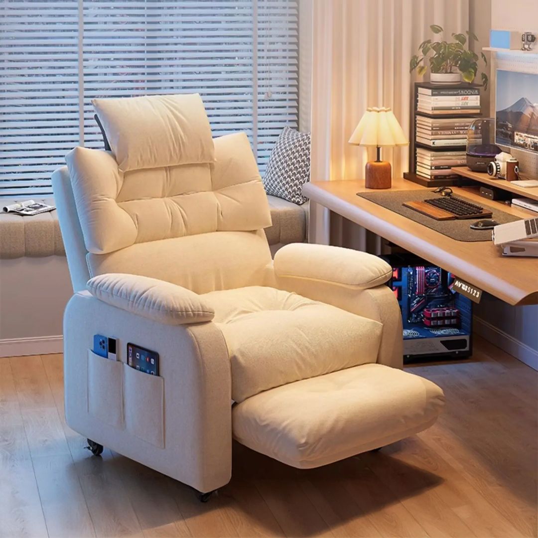 ريكلاينر مكتبي فاخر مع عجلات - 1