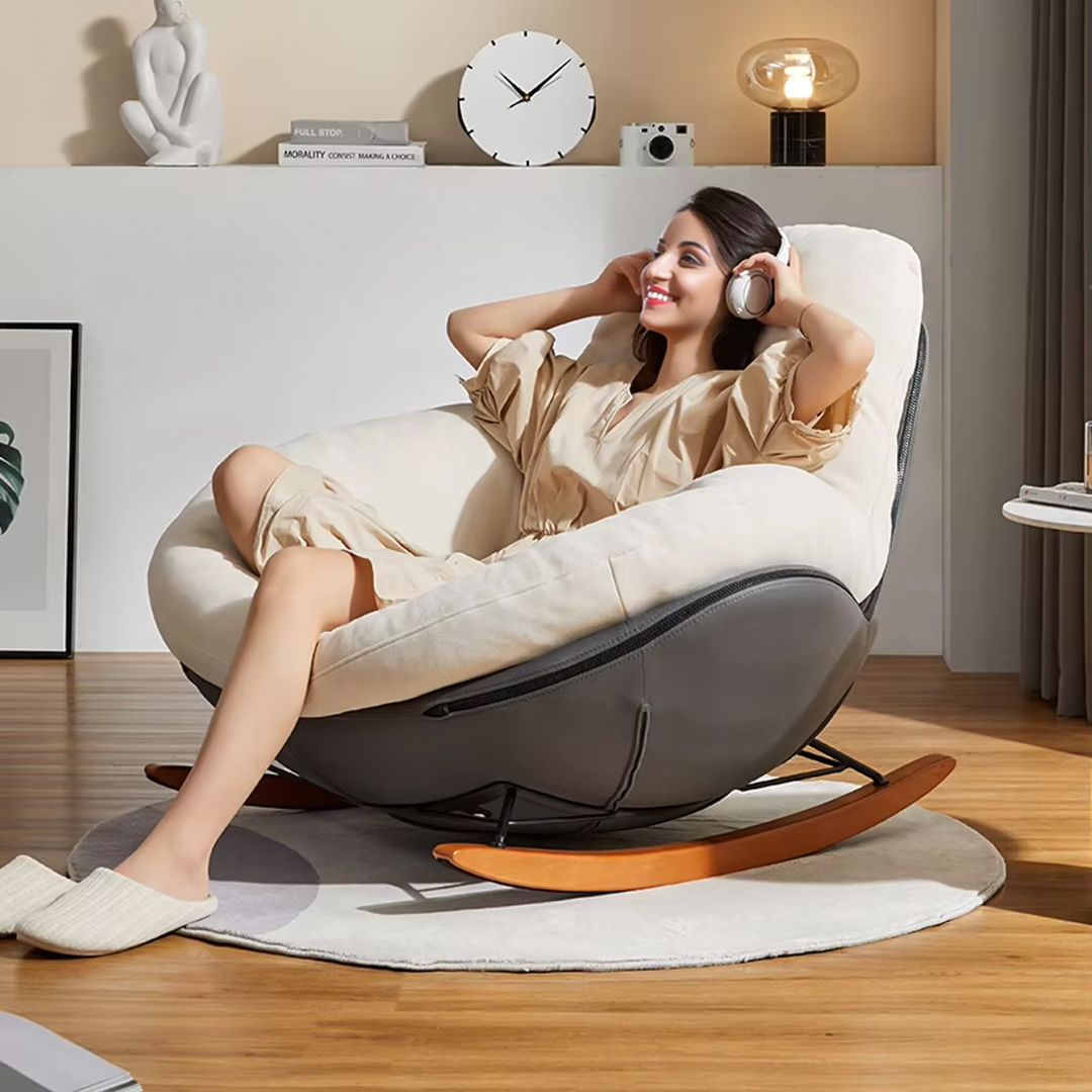 كرسي هزاز للاسترخاء مع مسند للقدمين - 2