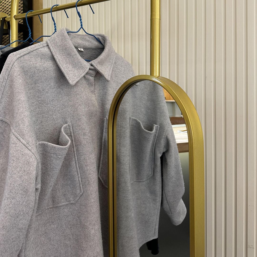 مرآة مع شماعة بتصميم عصري - 7