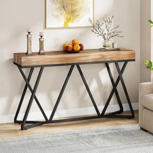 كونسول خشبي بإطار معدن