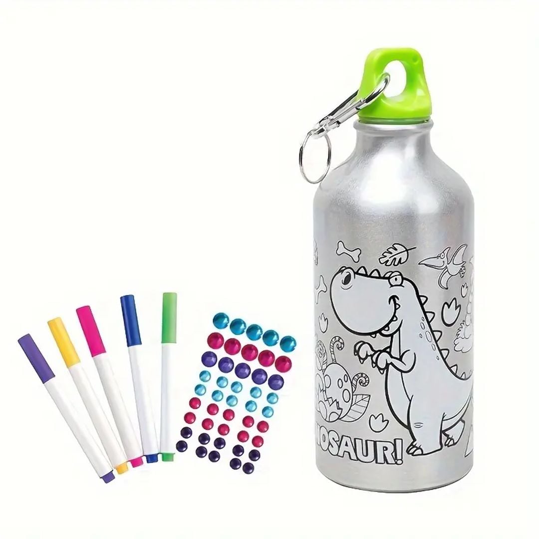 زجاجة ماء قابلة للتلوين للأطفال - 4