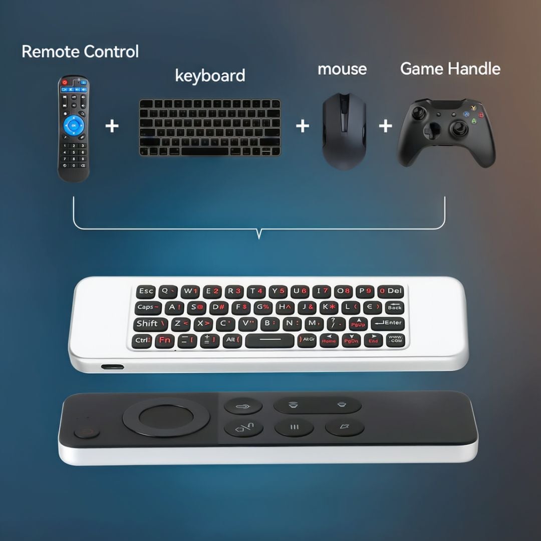 ريموت لاسلكي مع كيبورد للتحكم بشاشة التلفاز - 7