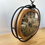 ساعة حائط تروس معدنية بتصميم خريطة العالم - 5